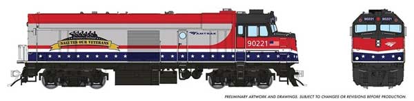 PREORDER Rapido HO 81023, Amtrak NPCU Cabbage Cab Car, Amtrak #90221 (Standard DC) | 227.95