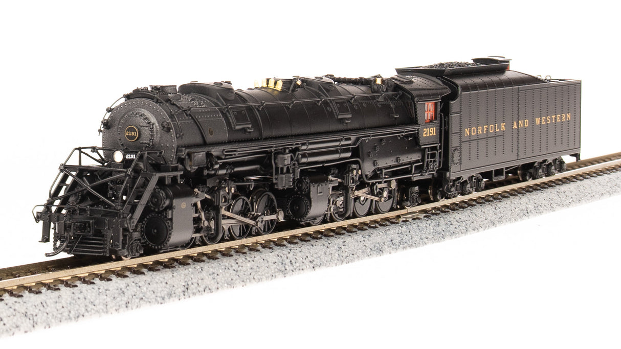 Broadway Limited Imports N 7222 Y6b 2-8-8-2 with 221 Tender, Norfolk and Western #2195