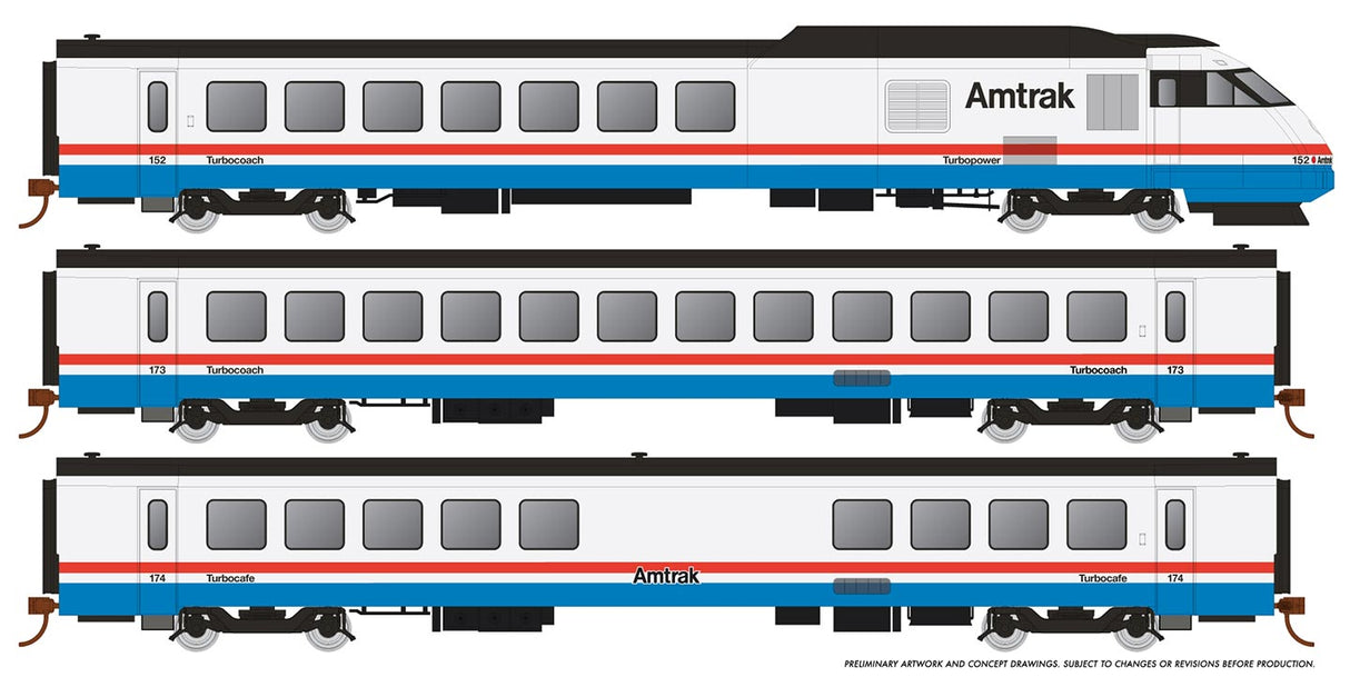 Rapido HO 25504 RTL Turboliner Set #4, Amtrak (5)