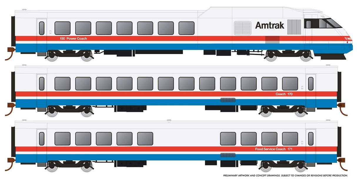 Rapido HO 25501 RTL Turboliner Set #1, Amtrak (5)