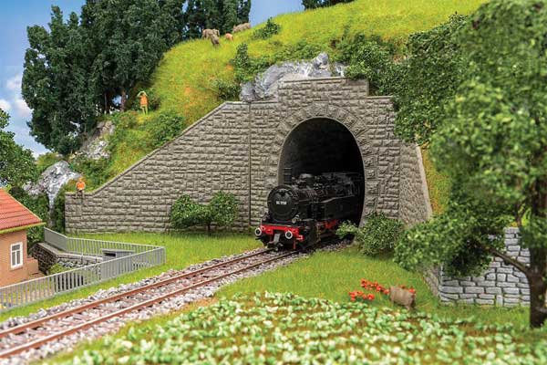 PREORDER Faller HO 120576 Single-Track Tunnel Portal Kit (2) | 11.04