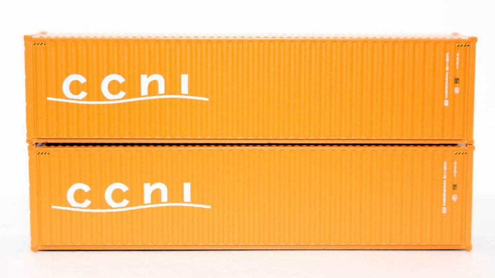 Jacksonville Terminal Company N 405006 40' High Cube Containers with Magnetic System, CCNI (2)