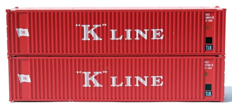 Jacksonville Terminal Company N 405558 40' Standard Height Containers with Magnetic System, K-Line (2)