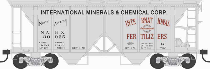 Bowser HO 43269 70-Ton 2-Bay Covered Hopper, IMCC #30039