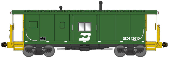 Bluford Shops N 44260 International Car Bay Window Caboose, Burlington Northern (Phase 4) #12610