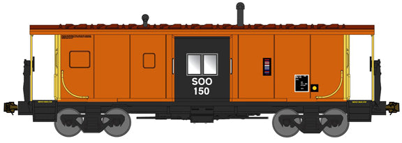 Bluford Shops N 44271 International Car Bay Window Caboose, Soo Line (Phase 4) #157