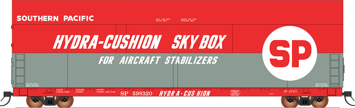 PREORDER Intermountain HO 4700005 Sky Box Aerospace Flatcar with Cover, Southern Pacific | 49.46