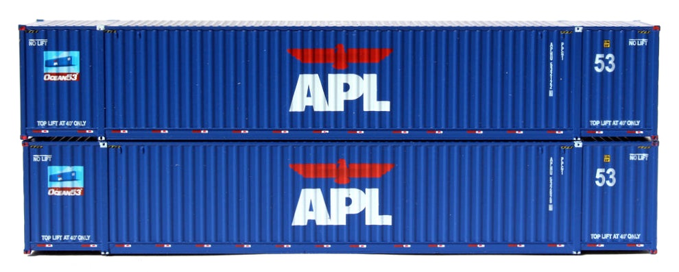 Jacksonville Terminal Company N 535081 53' High Cube 6-42-6 Containers with Magnetic System #2, APL "No Lift" (2)