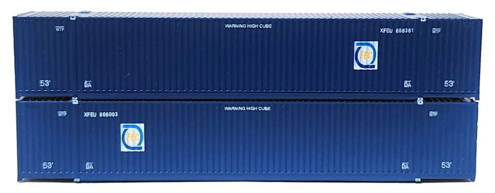 Jacksonville Terminal Company N 537073 53' High Cube 8-55-8 Containers with Magnetic System, Florida East Coast #2 (2)