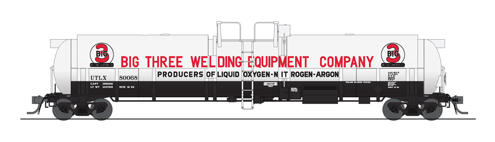Broadway Limited Imports HO 6323 Cryogenic Tank Car, Big Three Welding Equipment #80065