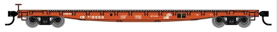 Walthers Mainline HO 910-6606 53' GSC Flat Car, Conrail #715691