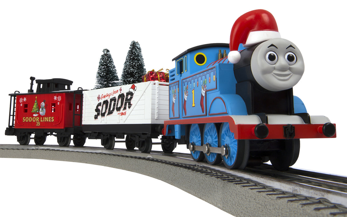 Lionel O 6-85324 Thomas and Friends Christmas Freight LionChief Set with Bluetooth