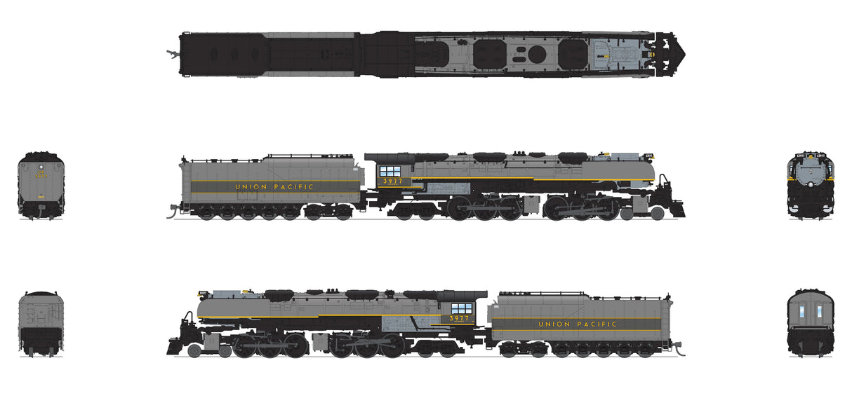 Broadway Limited Imports N 8655 4-6-6-4 Challenger Late Version Smoke Paragon4, Union Pacific #3977 (DCC Ready)