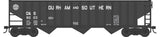 PREORDER Bowser HO 43494 70-Ton 14-Panel 3-Bay Hopper, Western Maryland #80358 (Boxcar Red, Speed Lettering)