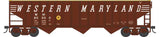 PREORDER Bowser HO 43494 70-Ton 14-Panel 3-Bay Hopper, Western Maryland #80358 (Boxcar Red, Speed Lettering)