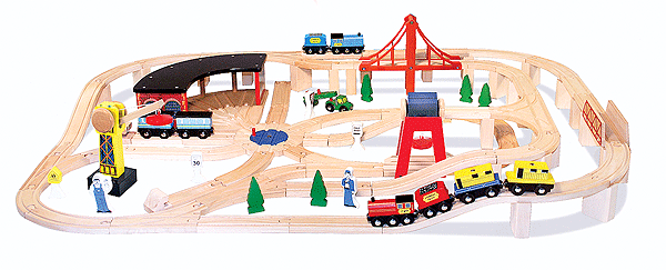 Melissa & Doug 701 Wooden Railway Set