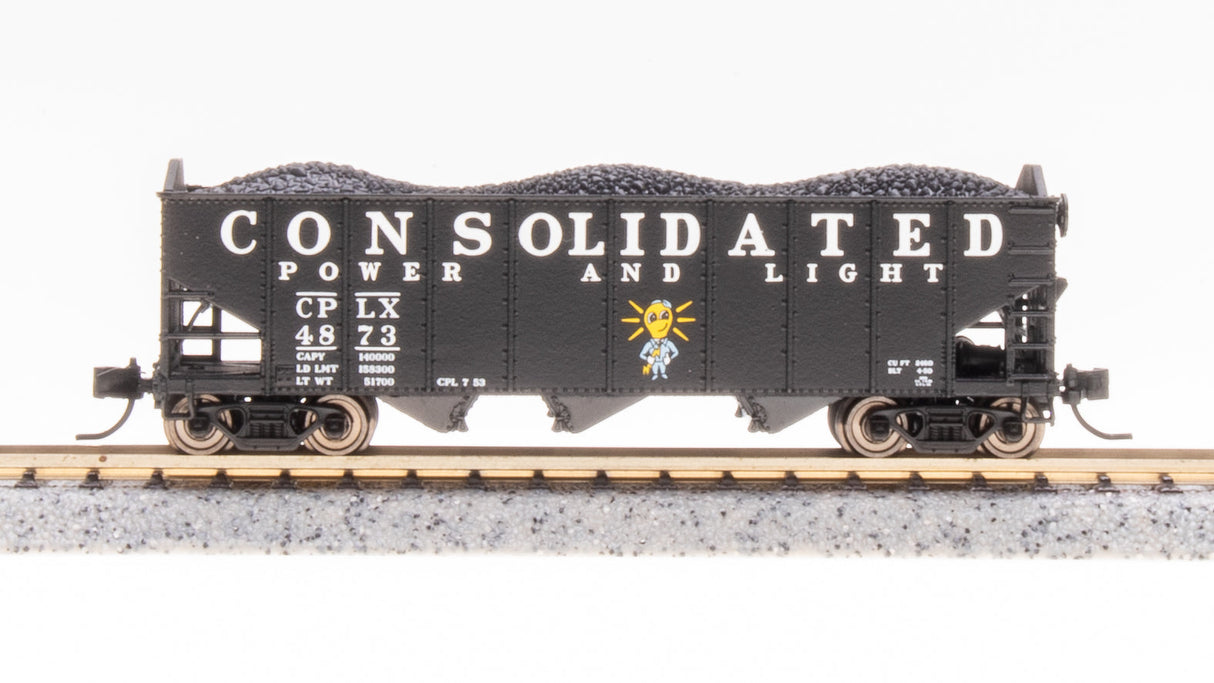 Broadway Limited Imports N 7160 3-Bay Hoppers, Consolidated Power and Light (Fantasy Paint Scheme) (2-Pack A)