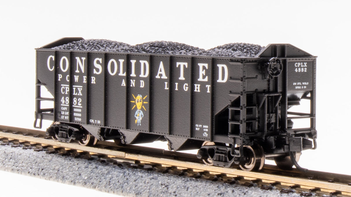 Broadway Limited Imports N 7160 3-Bay Hoppers, Consolidated Power and Light (Fantasy Paint Scheme) (2-Pack A)