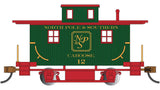 Bachmann Trains HO 18410 Wood 4-Wheel Bobber Caboose, Silver Series, North Pole & Southern #12 (Christmas, green, red)