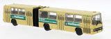 PREORDER Brekina HO 59733 1985 Ikarus 280.02 Articulated Bus, Assembled, BVG, Germany (yellow, green, Vailiant Ad, German Lettering)