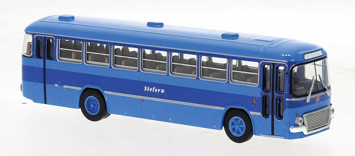 PREORDER Brekina HO 59907 1972 Fiat 306/3 Interurbano Bus, Assembled, Stefer (blue, Italian Lettering)
