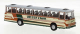 PREORDER Brekina HO 59937 1973 Fleischer S5 Bus, Assembled, Nessethal (yellow, gray, green, brown, German Lettering)