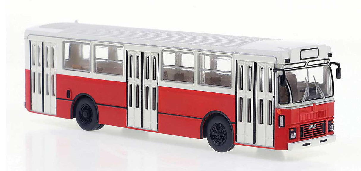 PREORDER Brekina HO 59952 1972 Fiat 418AL Bus, Assembled, White, Red