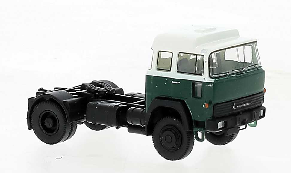 PREORDER Brekina HO 83282 1974 Magirus 310 D SZM Tractor Only, Assembled, Green, White