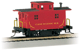 Bachmann Trains HO 18445 Wood 4-Wheel Bobber Caboose, Silver Series, Cass Scenic Railroad
