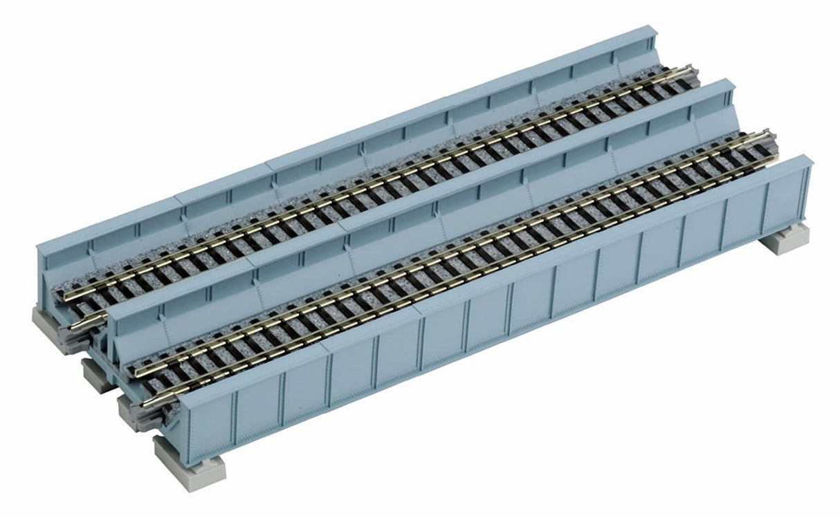 Kato N 20455 Unitrack 7-5/16" Double Plate Girder Bridge, Light Blue