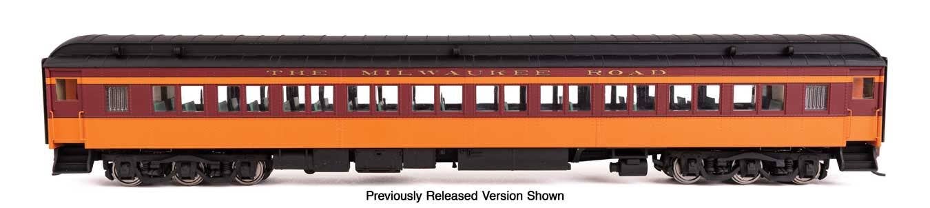 PREORDER Walthers Proto HO 920-17609 Lighted 82' Pullman-Built Heavyweight Paired-Window Coach, Milwaukee Road #3316 | 98.98