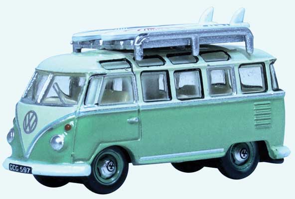 Oxford Diecast N NVWS005 Volkswagen T1 Samba Bus, Turquoise Blue/White