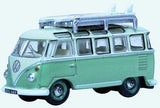 Oxford Diecast N NVWS005 Volkswagen T1 Samba Bus, Turquoise Blue/White