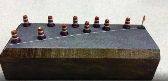 East Coast Circuits HO 9504 Lighted Traffic Barrels 6/Pack, Orange, White (6)