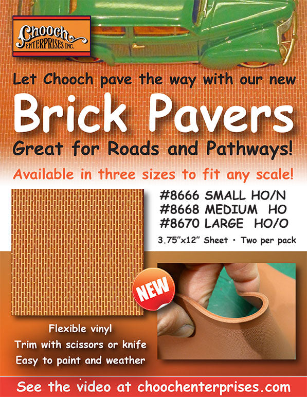 Chooch HO/O 8670 Flexible Brick Pavers, Large (2)