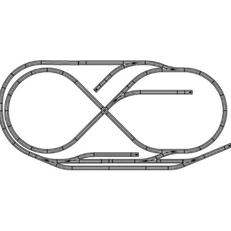 PREORDER Atlas N LNTT-6 Port Reading Terminal Layout Track Package, True Track, Gray Roadbed, Set-Up Size 3 x 6'