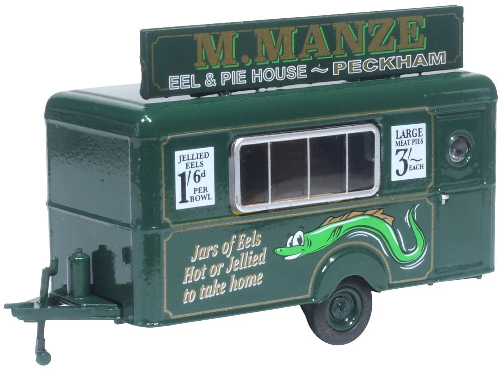 Oxford Diecast HO 87TR018 Mobile Trailer, M. Manze Jellied Eels
