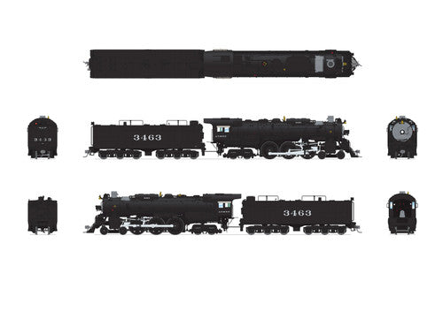 PREORDER Broadway Limited Imports HO 8871 3460 Class 4-6-4 Steam Locomotive, Atchison Topeka & Santa Fe #3463 | 679.99