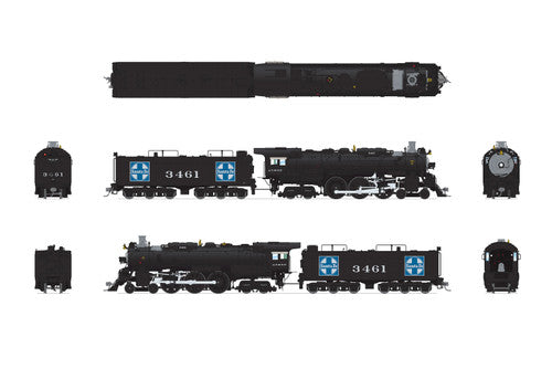 PREORDER Broadway Limited Imports HO 8872 3460 Class 4-6-4 Steam Locomotive, Atchison Topeka & Santa Fe "1940-1942" #3461 | 679.99