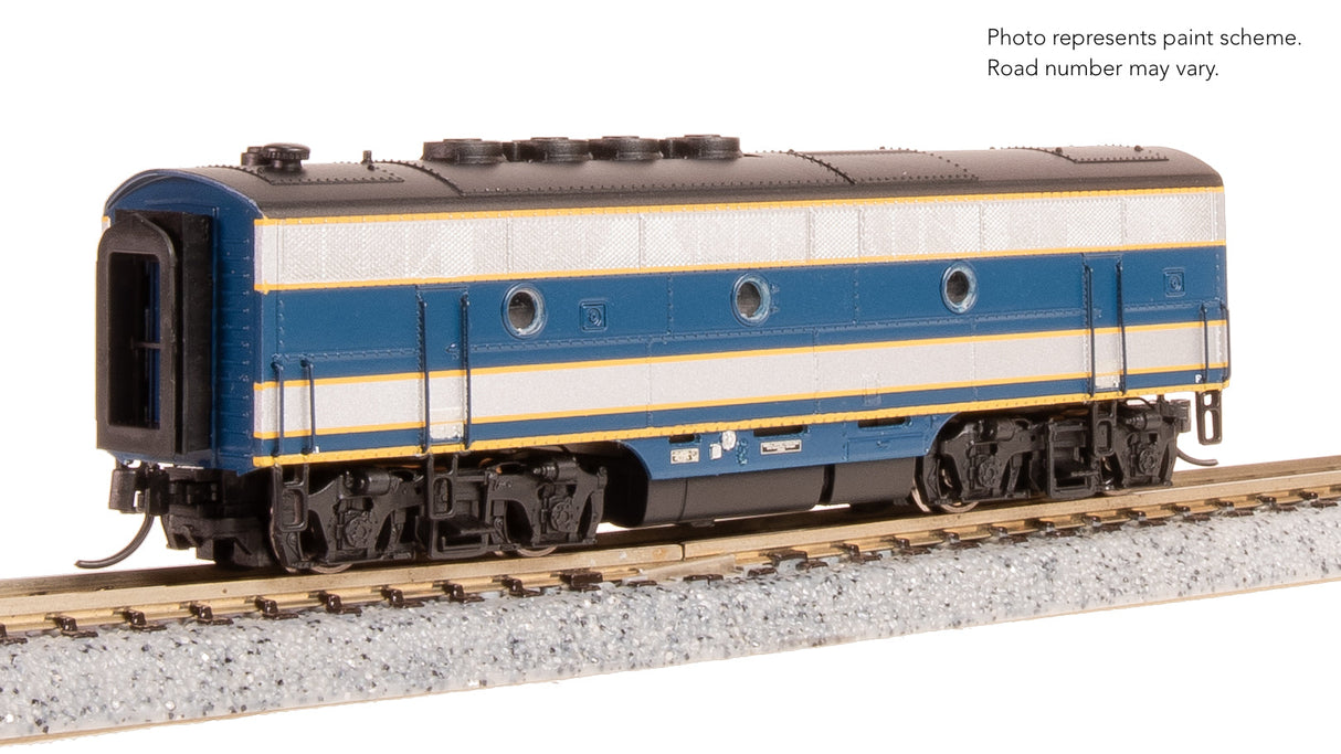 PREORDER Broadway Limited Imports N 9205 EMD F3 Diesel Locomotive A/B Set, Demonstrator (Blue & Aluminum) #754A1/754B1 (A-Unit Paragon4 Sound/DC/DCC Equipped)