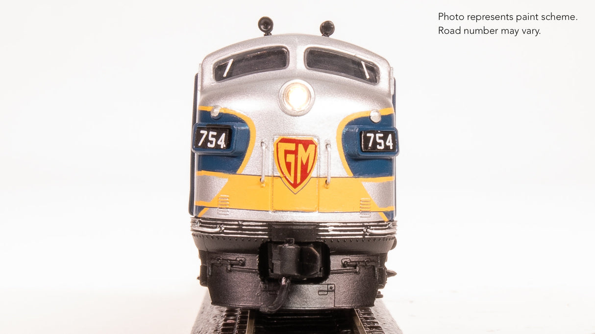 PREORDER Broadway Limited Imports N 9205 EMD F3 Diesel Locomotive A/B Set, Demonstrator (Blue & Aluminum) #754A1/754B1 (A-Unit Paragon4 Sound/DC/DCC Equipped)