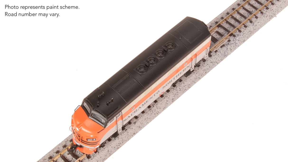 PREORDER Broadway Limited Imports N 9216 EMD F3A Locomotive, Sacramento Northern 301-A (DCC and Paragon4 Sound Equipped)