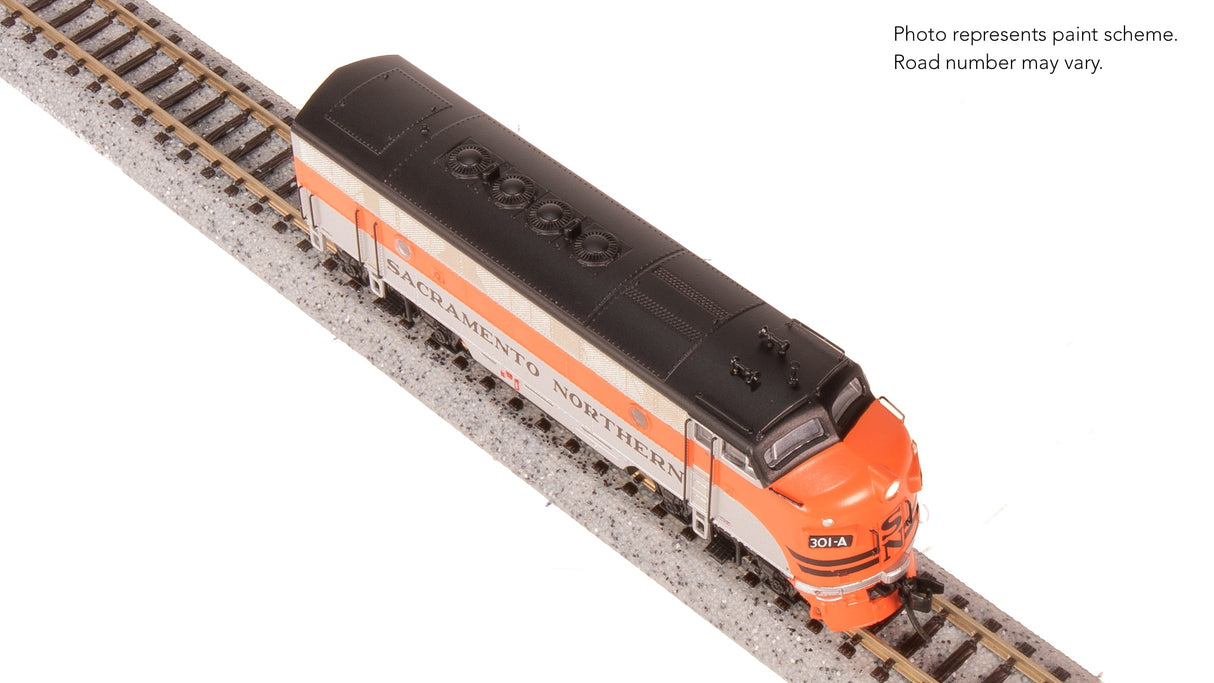 PREORDER Broadway Limited Imports N 9216 EMD F3A Locomotive, Sacramento Northern 301-A (DCC and Paragon4 Sound Equipped)