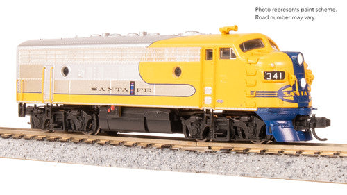 Broadway Limited Imports N 9243 EMD F7 Diesel Locomotive A/B Set, Atchison Topeka & Santa Fe (Yellow Warbonnet) #341/341A (A-Unit Paragon4 Sound/DC/DCC Equipped)