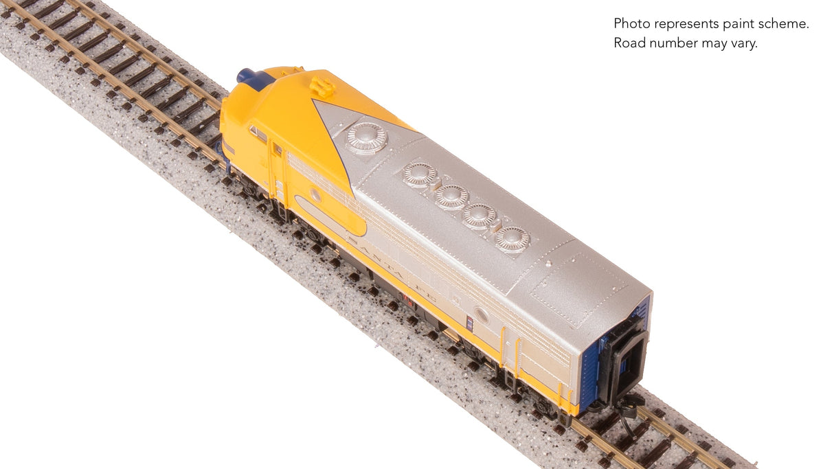 PREORDER Broadway Limited Imports N 9244 EMD F7A Diesel Locomotive, Atchison Topeka & Santa Fe (Yellow Warbonnet) #344 (Paragon4 Sound/DC/DCC Equipped)