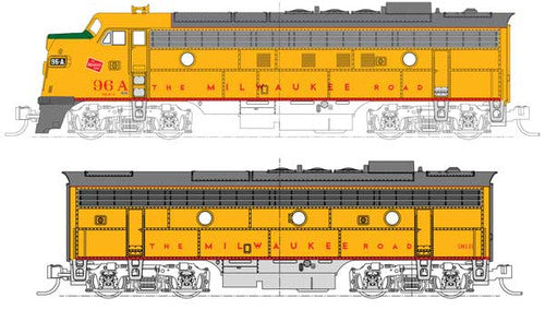 Kato N 1060432 EMD FP7A-F7B Set Milwaukee Road #96A, 96B (Standard DC)