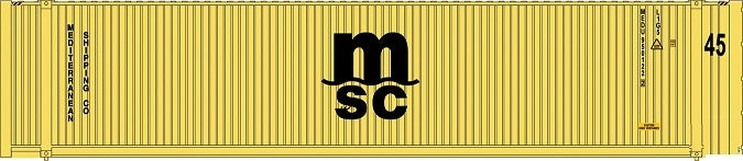 Walthers SceneMaster HO 949-8565 45' CIMC Container, MSC