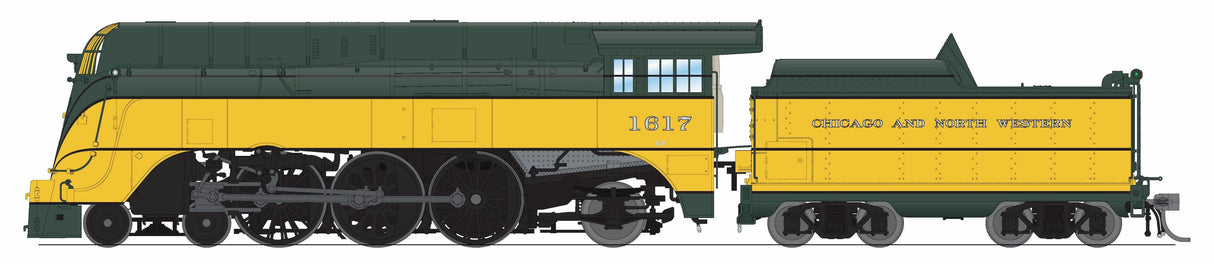 PREORDER Broadway Limited Imports HO 9540 Yellow Jacket 4-6-2 Class ES Steam Locomotive, Chicago & North Western (Yellow Jacket-1942) #1617 (Paragon4 Sound Equipped) | 722.49