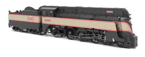 PREORDER Broadway Limited Imports HO 9554 Yellow Jacket 4-6-2 Class ES Steam Locomotive, Chicago & Eastern Illinois (Dixie Flagler Fantasy Paint Scheme) #1008 (Paragon4 Sound Equipped)