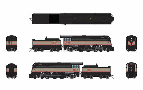 PREORDER Broadway Limited Imports HO 9554 Yellow Jacket 4-6-2 Class ES Steam Locomotive, Chicago & Eastern Illinois (Dixie Flagler Fantasy Paint Scheme) #1008 (Paragon4 Sound Equipped)
